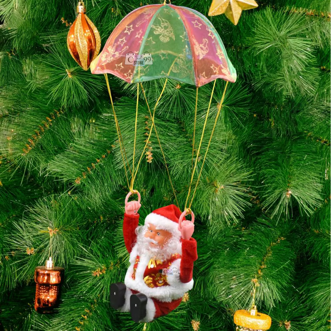 🎅🏻🪂 Papá Noel en Paracaídas con luces y movimiento / 45%OFF EN ESTA TEMPORADA 🏷️ Producto Importado🇺🇸