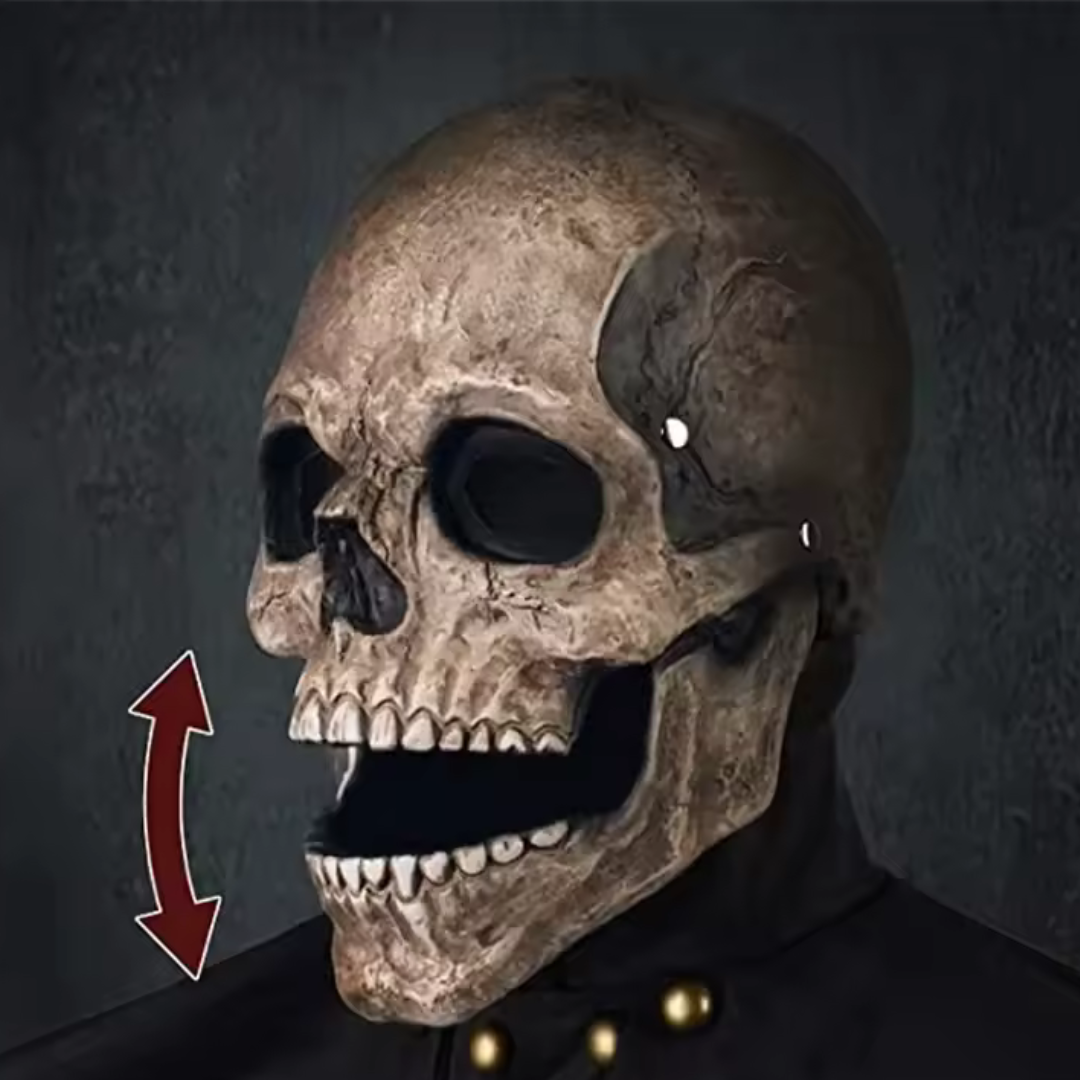 💀Máscara de Calavera Movible - Hiperrealista con luz LED / 🏷️45% OFF Producto Importado 🇺🇸