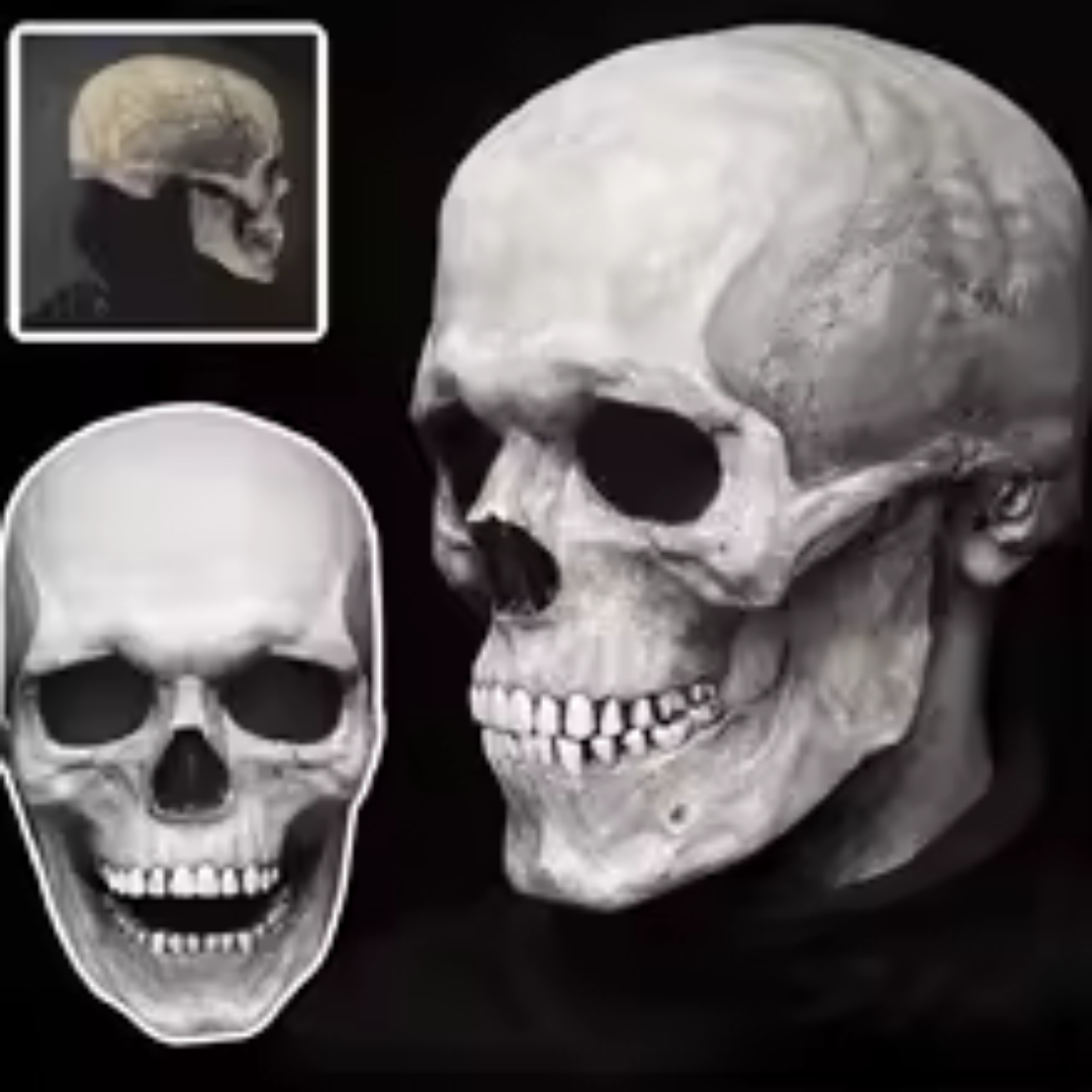 💀Máscara de Calavera Movible - Hiperrealista con luz LED / 🏷️45% OFF Producto Importado 🇺🇸