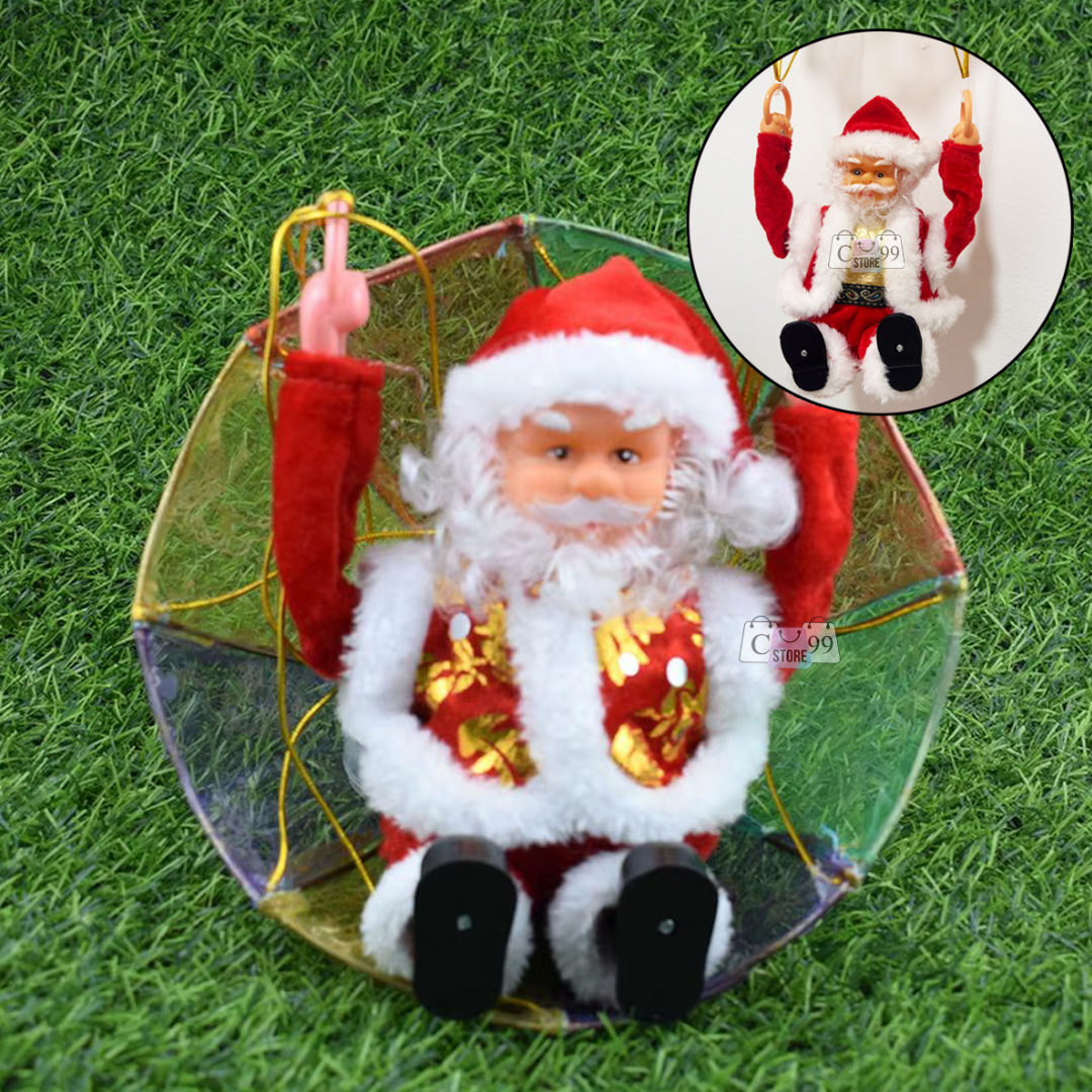 🎅🏻🪂 Papá Noel en Paracaídas con luces y movimiento / 45%OFF EN ESTA TEMPORADA 🏷️ Producto Importado🇺🇸