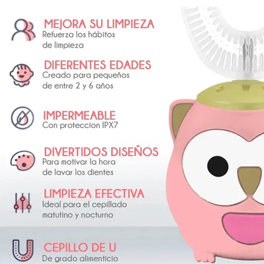 Cepillo eléctrico de dientes para niñ@s Importado - Fácil de usar + Seguro - 40% Dcto - ¡Solo por hoy gratis una Espuma de Dientes!