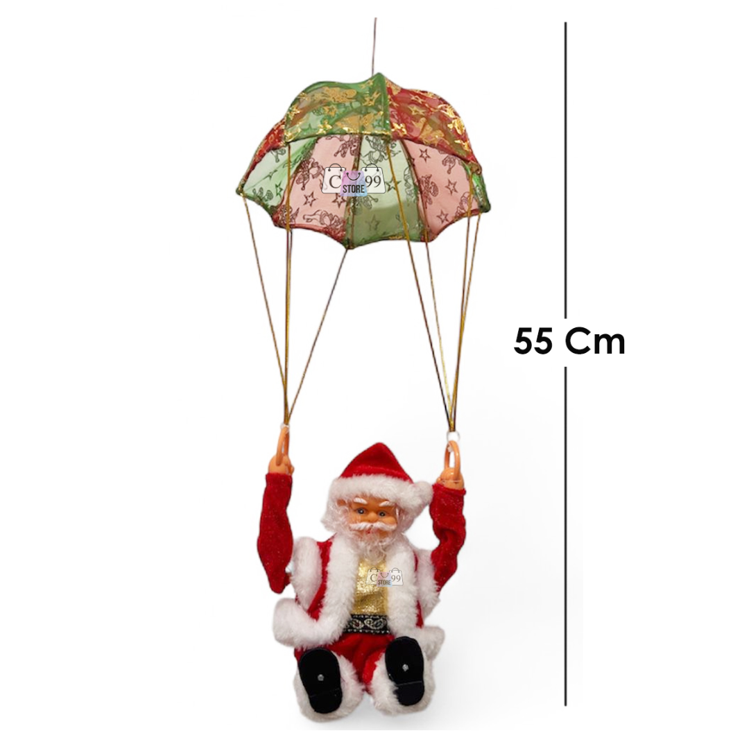 🎅🏻🪂 Papá Noel en Paracaídas con luces y movimiento / 45%OFF EN ESTA TEMPORADA 🏷️ Producto Importado🇺🇸