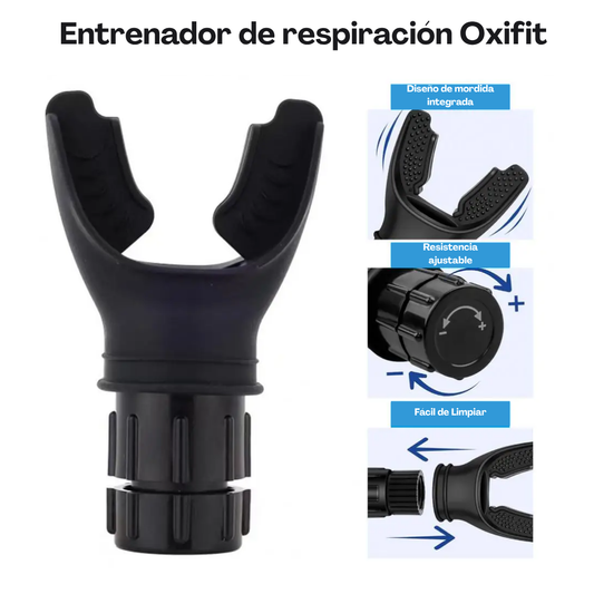 Entrenador de respiración Oxyfit - Fortalece tu capacidad pulmonar y aumenta tu rendimiento. 💫 SÓLO HOY 50% DCTO 🏷️