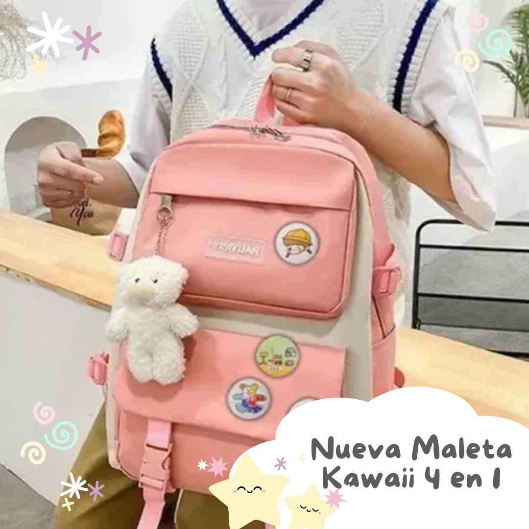 Nueva Maleta Kawaii 5 en 1 - Versátil y hermosa al mejor estilo coreano 🇰🇷40% OFF – Solo por Hoy