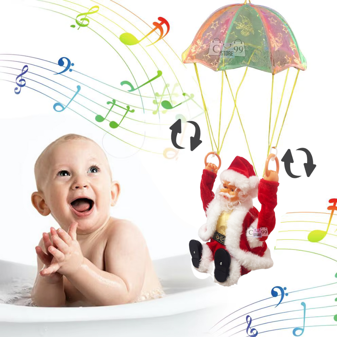 🎅🏻🪂 Papá Noel en Paracaídas con luces y movimiento / 45%OFF EN ESTA TEMPORADA 🏷️ Producto Importado🇺🇸
