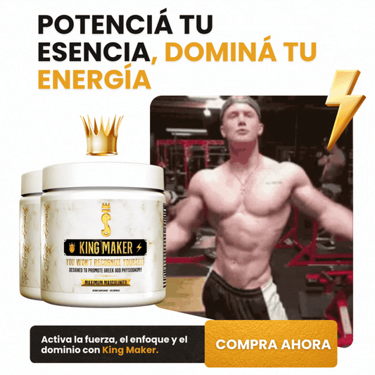 King Maker - Booster masculino en cápsulas / Reactiva tu biología y aumenta tu energía - 35% OFF - Pocas unidades en Colombia