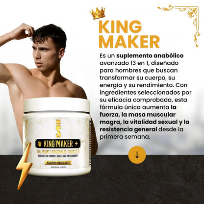 King Maker - Booster masculino en cápsulas / Reactiva tu biología y aumenta tu energía - 35% OFF - Pocas unidades en Colombia